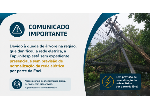 Comunicado Importante - Queda de árvore e energia na região